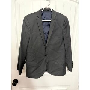Topman Blazer Mens 40 CHR TEXT SKINNY Charcoal Grey EUC